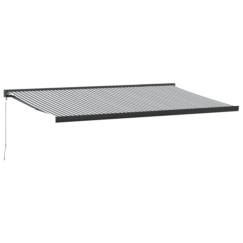 Load image into Gallery viewer, VidaXL Luifel uittrekbaar 5x3 m stof en aluminium antraciet en wit