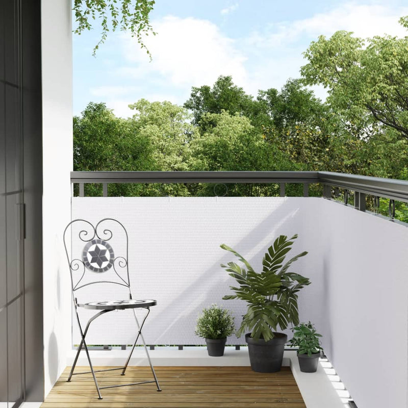 Load image into Gallery viewer, Vidaxl balkonscherm 1000x100 cm poly rattan wit