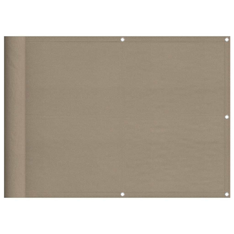 Afbeelding laden in galerijviewer, Vidaxl balkonscherm 75x700 cm 100% oxford polyester taupe