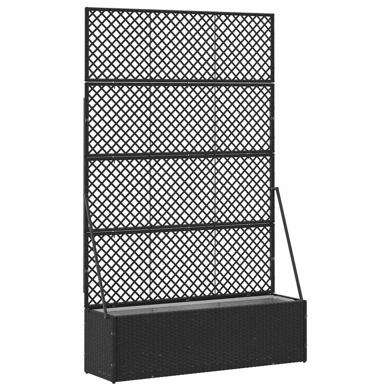 Load image into Gallery viewer, Vidaxl tuin bloempot zwart 105 x 30 x 170 cm metaal