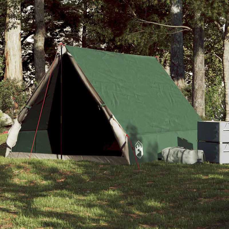 Afbeelding laden in galerijviewer, Vidaxl tent a-frame 2-persoons waterdicht groen