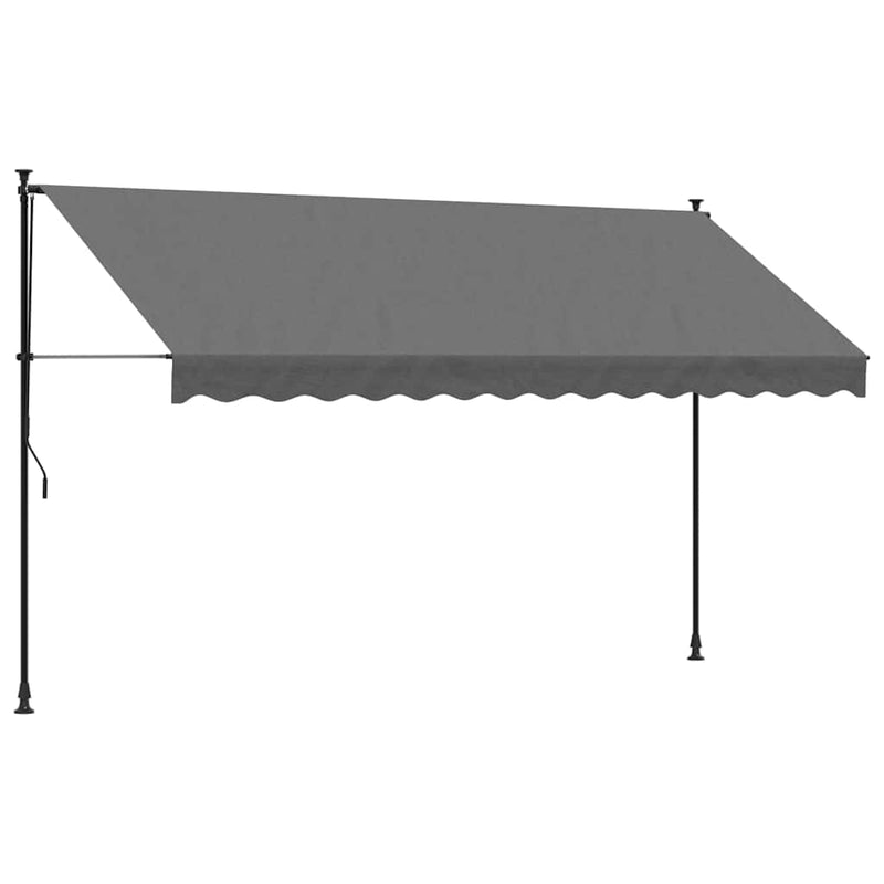 Load image into Gallery viewer, Vidaxl luifel uittrekbaar 350x150 cm stof en staal antracietkleurig