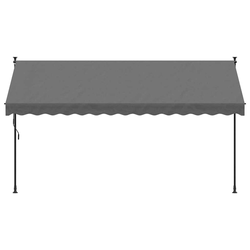 Load image into Gallery viewer, Vidaxl luifel uittrekbaar 350x150 cm stof en staal antracietkleurig