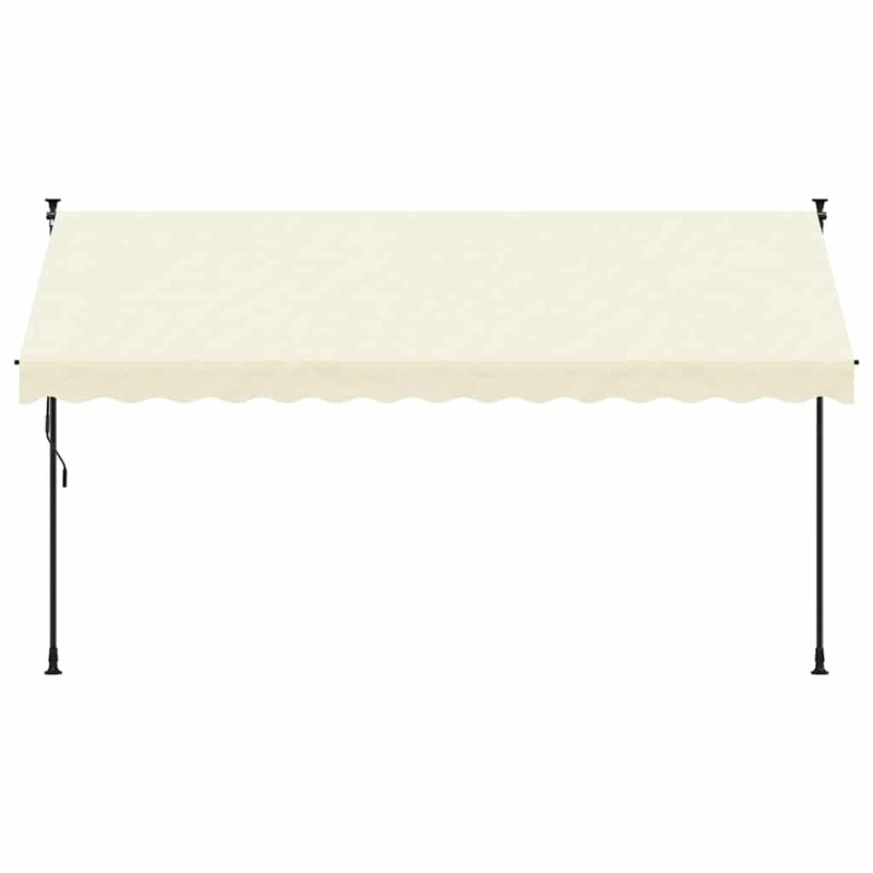 Load image into Gallery viewer, VidaXL Luifel uittrekbaar 350x150 cm stof en staal crèmekleurig