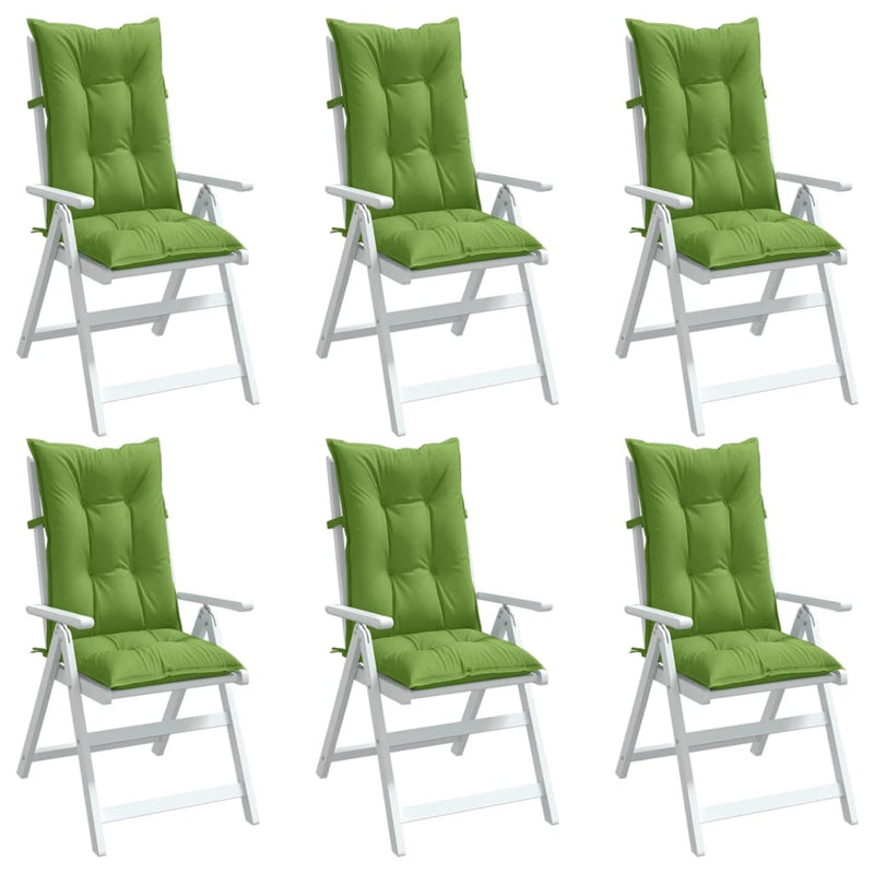 Load image into Gallery viewer, Vidaxl stoelkussens 6 st hoge rug 120x50x7 cm stof gemêleerd groen