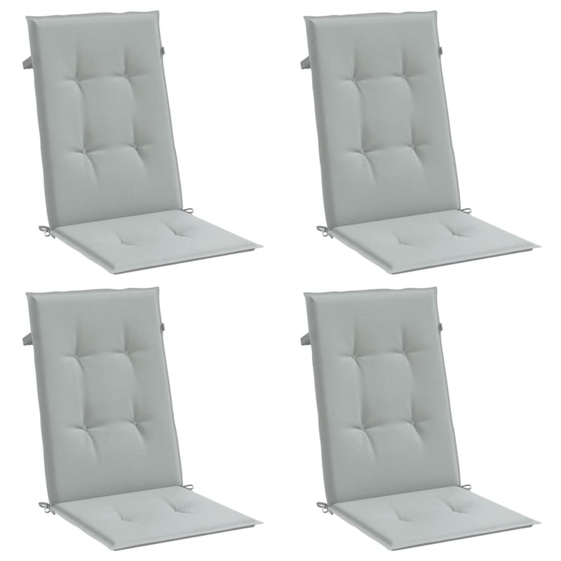 Load image into Gallery viewer, Vidaxl stoelkussens 4 st hoge rug 120x50x4 cm stof lichtgrijs