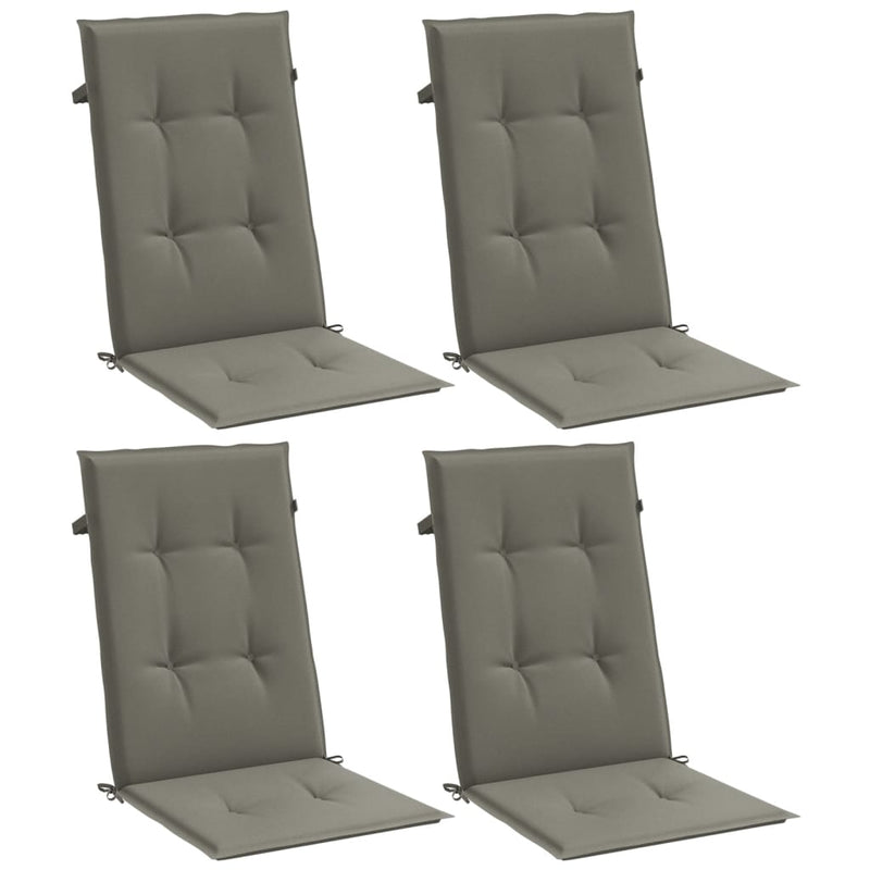 Load image into Gallery viewer, Vidaxl stoelkussens 4 st hoge rug 120x50x4 cm stof donkergrijs