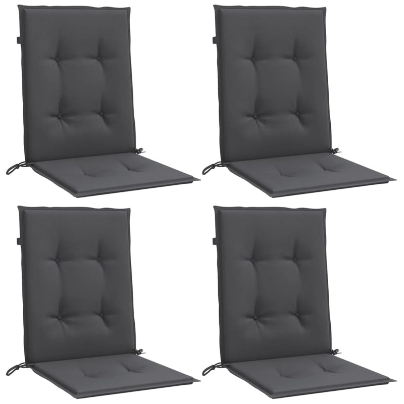 Load image into Gallery viewer, Vidaxl stoelkussens 4 st lage rug 100x50x4 cm stof gemêleerd antraciet