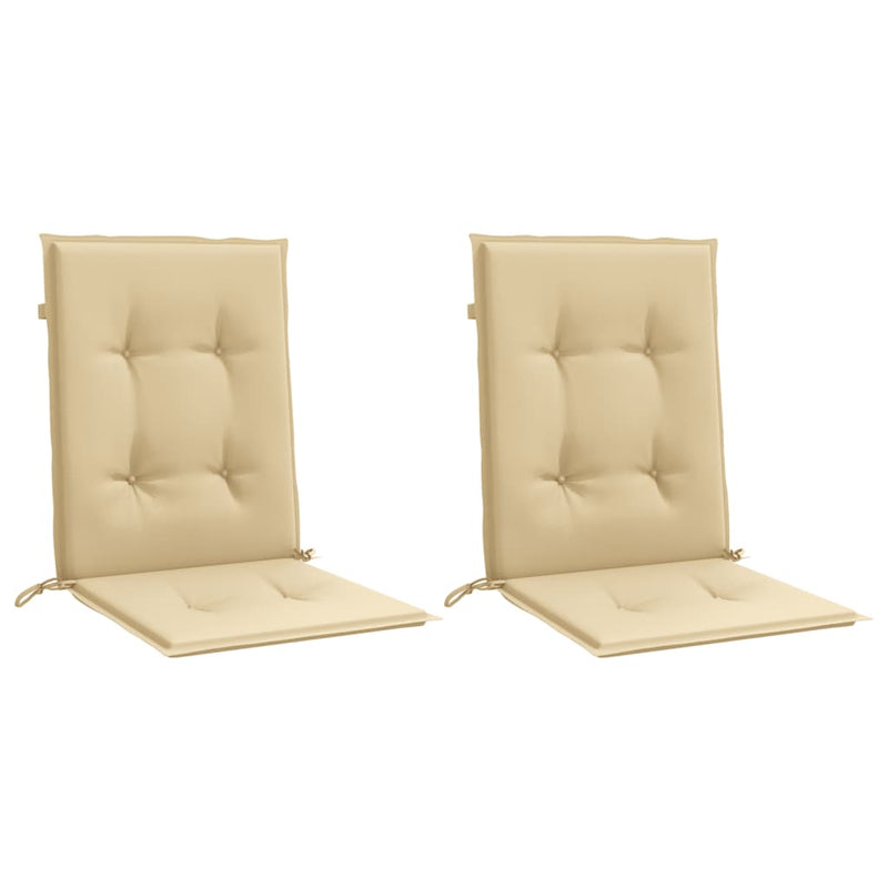 Load image into Gallery viewer, Vidaxl stoelkussens 2 st lage rug 100x50x4 cm stof gemêleerd beige