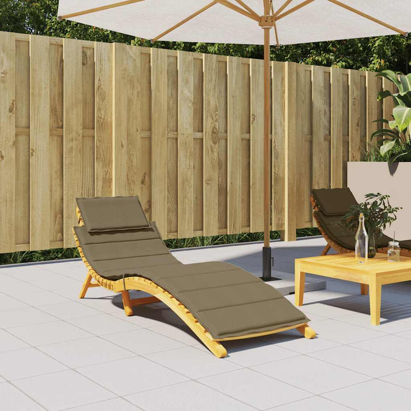 Load image into Gallery viewer, Vidaxl ligbedkussen 186x58x3 cm stof gemêleerd taupe
