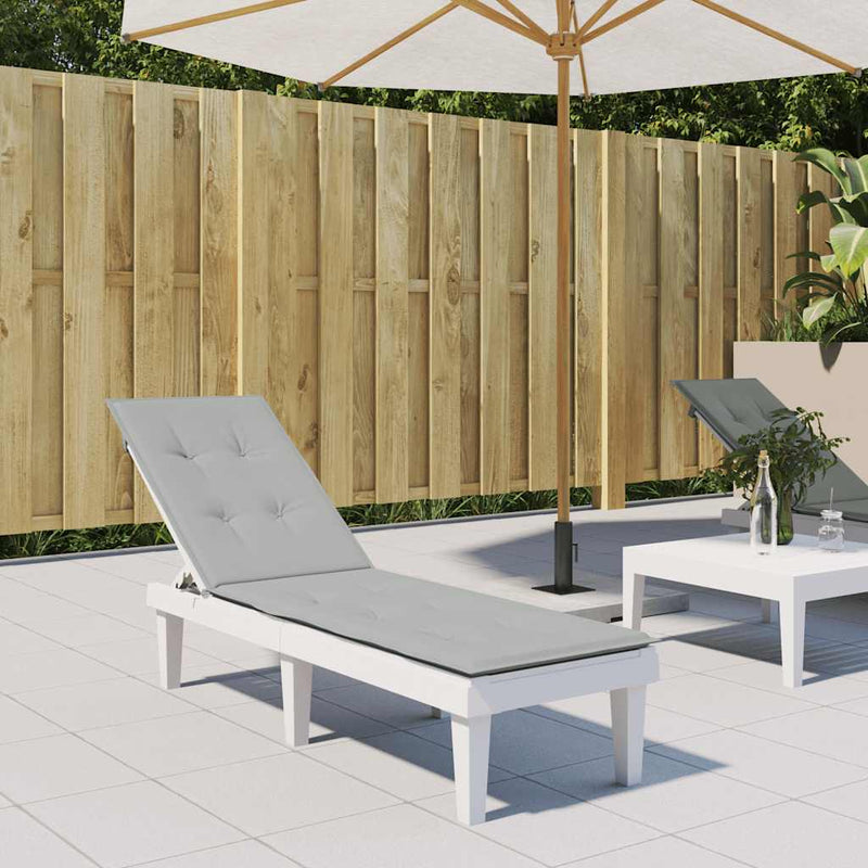 Load image into Gallery viewer, Vidaxl terrasstoelkussen (75+105)x50x3 cm stof gemêleerd lichtgrijs