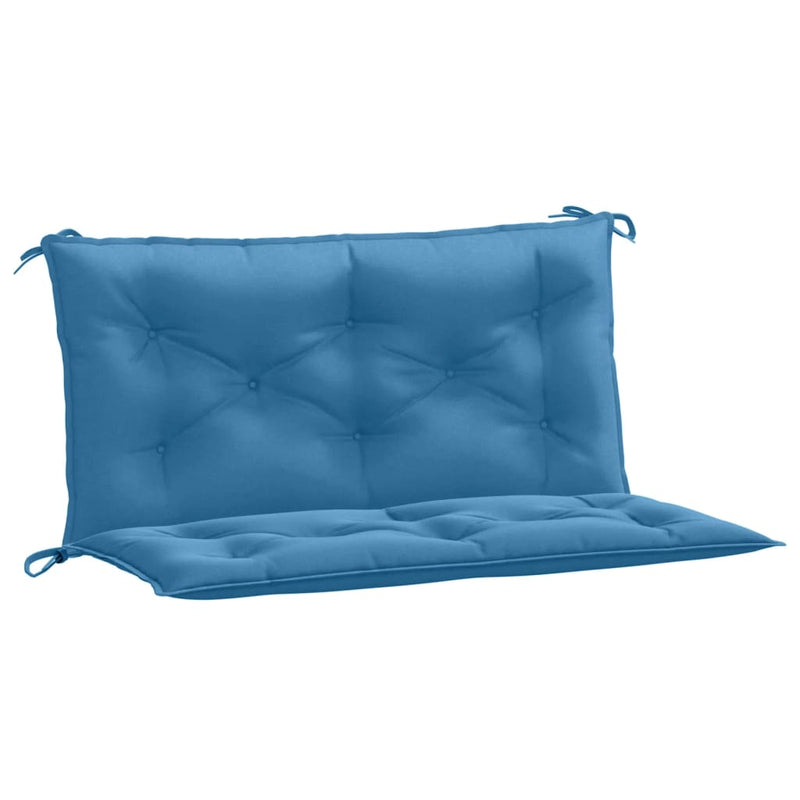 Load image into Gallery viewer, Vidaxl tuinbankkussens 2 st 100x50x7 cm stof gemêleerd blauw