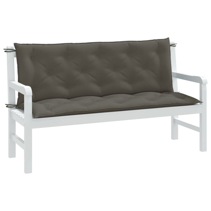 Load image into Gallery viewer, Vidaxl tuinbankkussens 2 st 150x50x7 cm stof gemêleerd donkergrijs