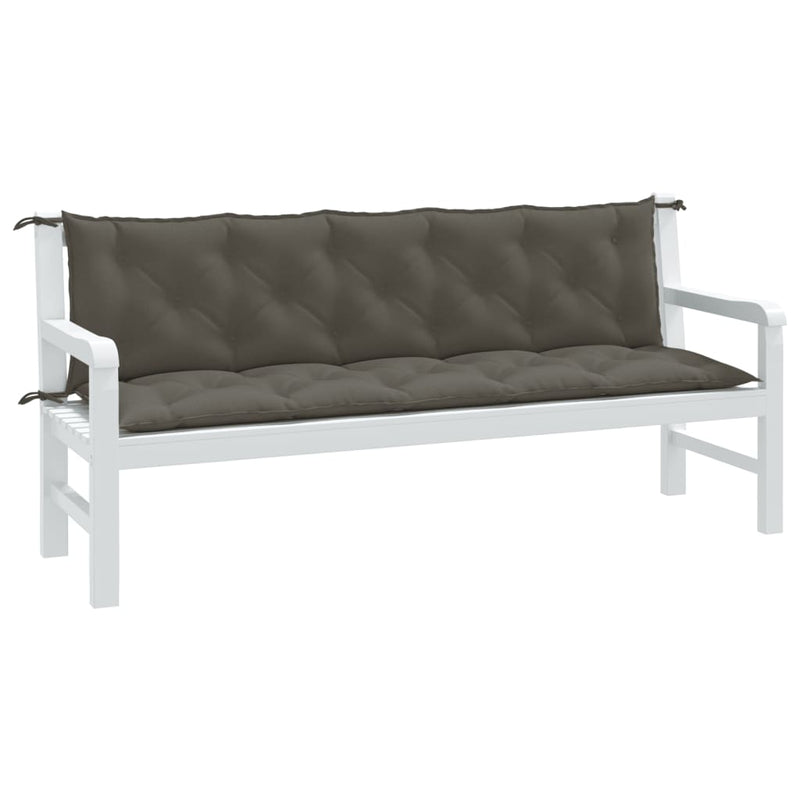 Load image into Gallery viewer, Vidaxl tuinbankkussens 2 st 180x50x7 cm stof gemêleerd donkergrijs