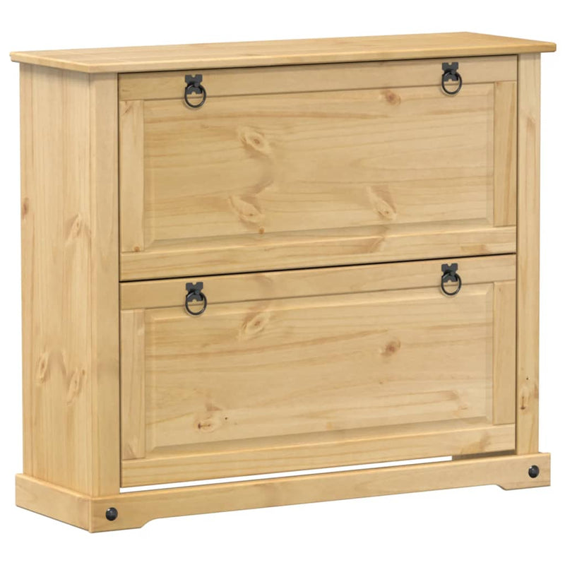 Load image into Gallery viewer, Vidaxl schoenenkast corona 99x32x85 cm massief grenenhout