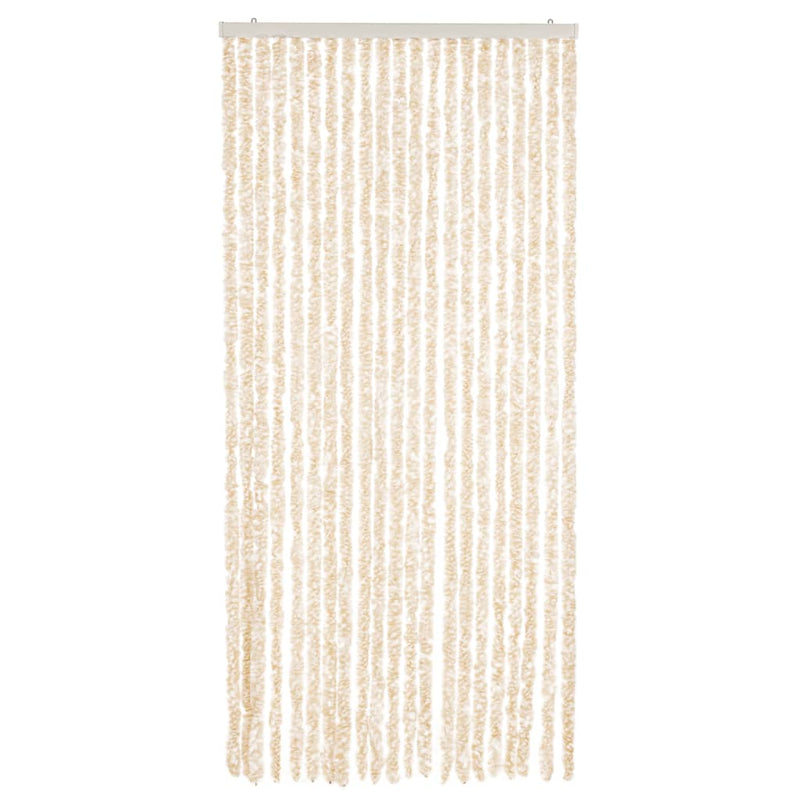 Load image into Gallery viewer, Vidaxl vliegengordijn 90x200 cm chenille beige en wit