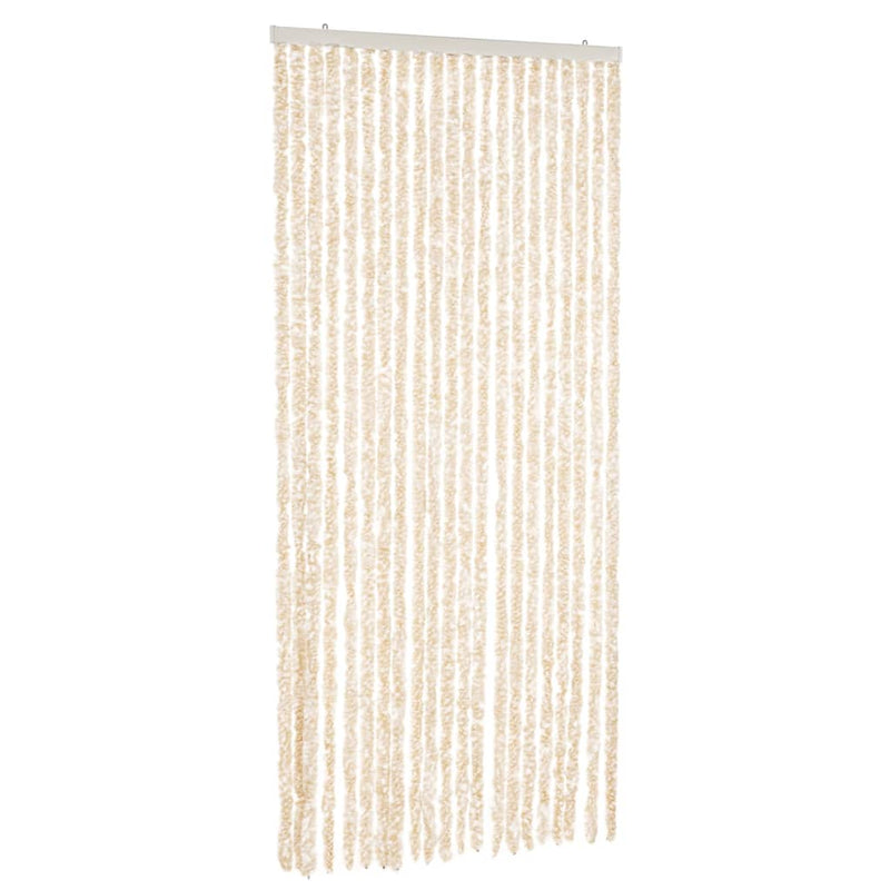 Load image into Gallery viewer, Vidaxl vliegengordijn 90x220 cm chenille beige en wit