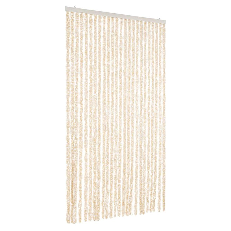 Load image into Gallery viewer, Vidaxl vliegengordijn 100x230 cm chenille beige en wit