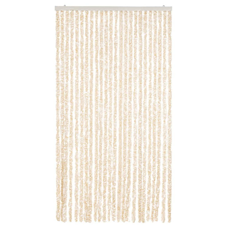 Load image into Gallery viewer, Vidaxl vliegengordijn 100x230 cm chenille beige en wit