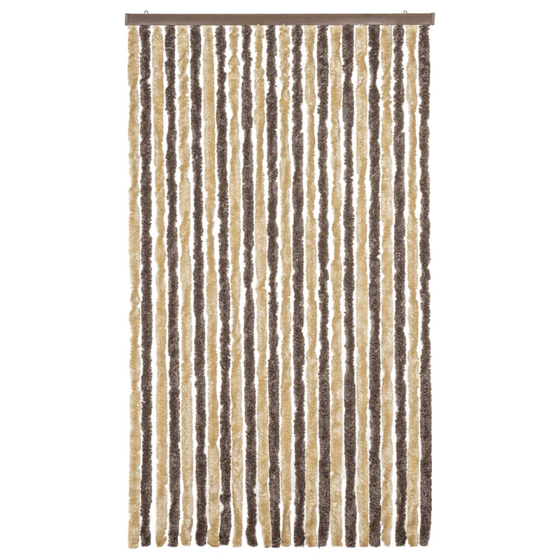 Load image into Gallery viewer, Vidaxl vliegengordijn 100x230 cm chenille donkerbruin en beige