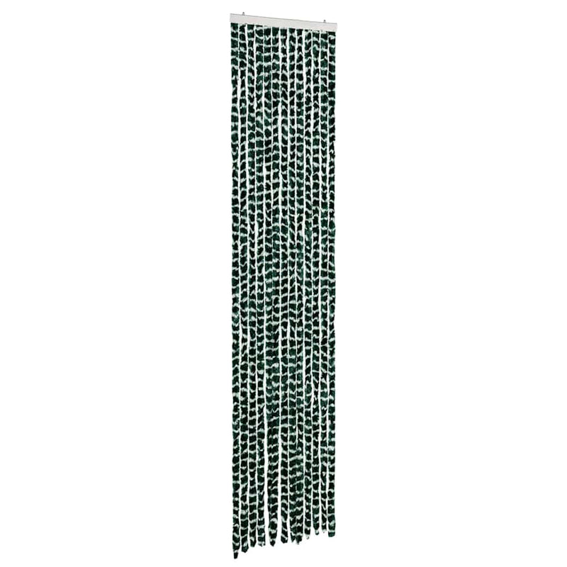 Load image into Gallery viewer, Vidaxl vliegengordijn 56x200 cm chenille groen en wit