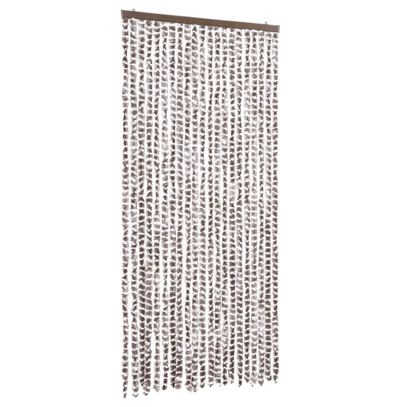 Load image into Gallery viewer, Vidaxl vliegengordijn 90x200 cm chenille taupe en wit