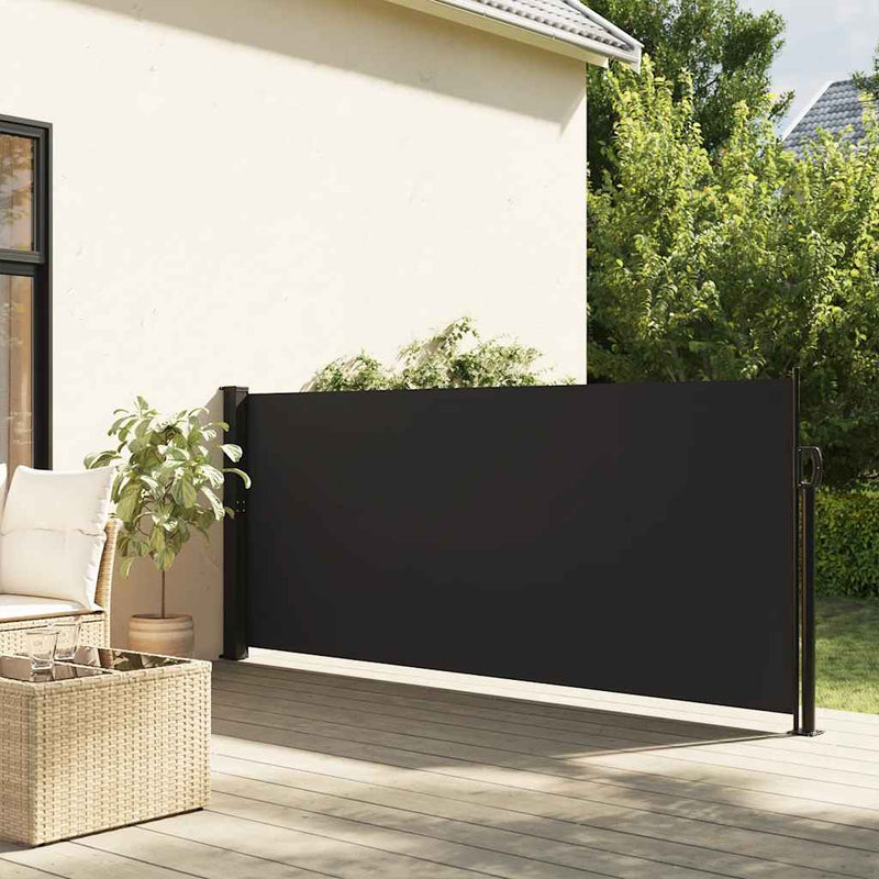 Load image into Gallery viewer, Vidaxl windscherm uittrekbaar 100x300 cm zwart
