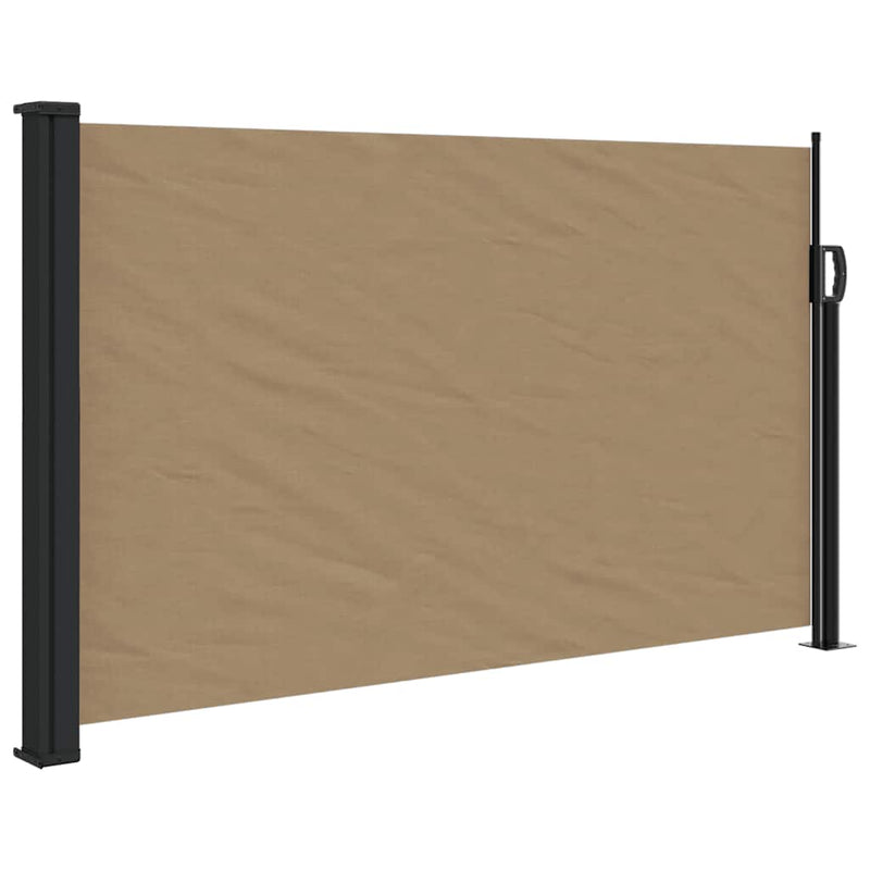 Afbeelding laden in galerijviewer, Vidaxl windscherm uittrekbaar 117x300 cm taupe
