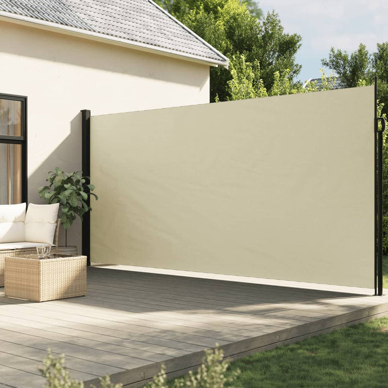 Load image into Gallery viewer, Vidaxl windscherm uittrekbaar 220x300 cm crèmekleurig