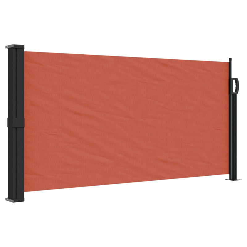 Afbeelding laden in galerijviewer, Vidaxl windscherm uittrekbaar 100x500 cm terracotta