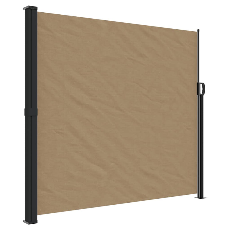 Afbeelding laden in galerijviewer, Vidaxl windscherm uittrekbaar 180x500 cm taupe