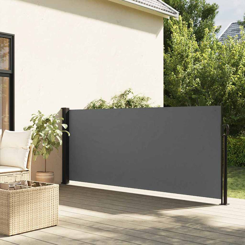 Afbeelding laden in galerijviewer, Vidaxl uitschuifbaar zijluifel antraciet 120x600 cm