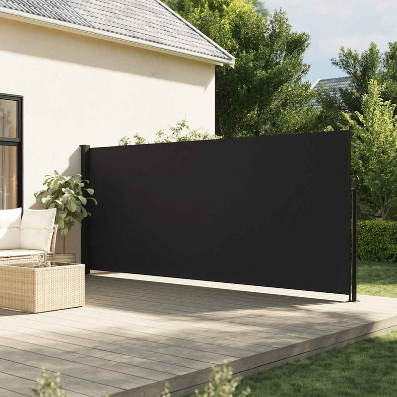 Load image into Gallery viewer, Vidaxl windscherm uittrekbaar 180x600 cm zwart