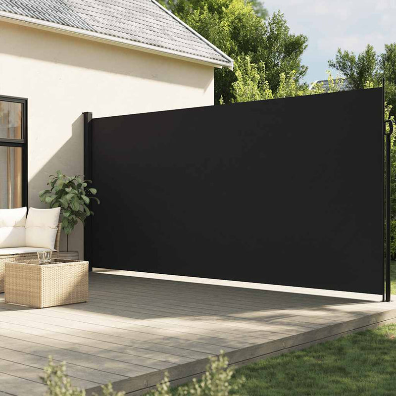 Load image into Gallery viewer, Vidaxl windscherm uittrekbaar 200x600 cm zwart