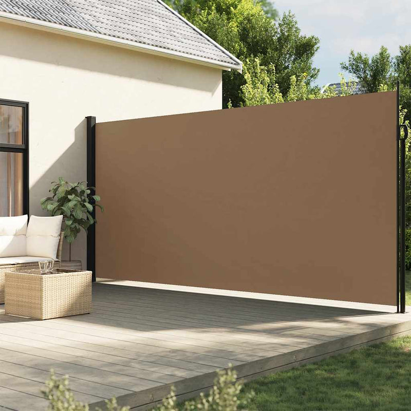 Afbeelding laden in galerijviewer, Vidaxl windscherm uittrekbaar 200x600 cm taupe