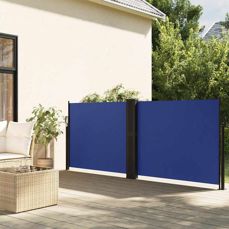 Load image into Gallery viewer, Vidaxl windscherm uittrekbaar 140x600 cm blauw