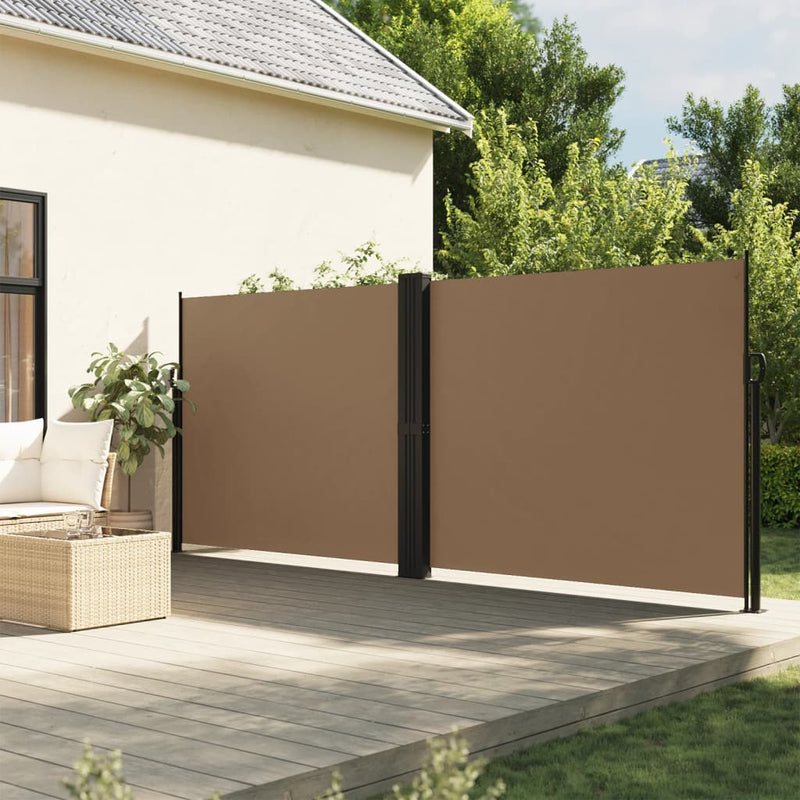 Load image into Gallery viewer, Vidaxl windscherm uittrekbaar 160x600 cm taupe