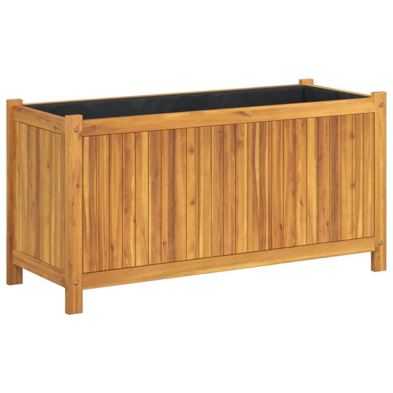 Load image into Gallery viewer, Vidaxl plantenbak met voering 99,5x38x50 cm massief acaciahout