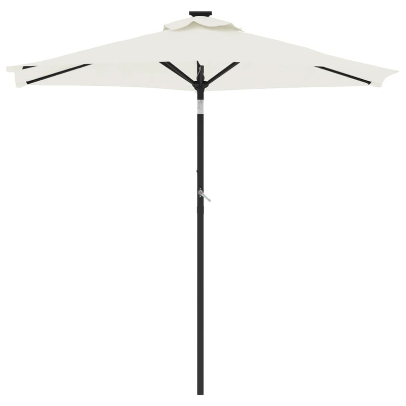 Load image into Gallery viewer, Vidaxl parasol met stalen paal 225x225x212 cm wit