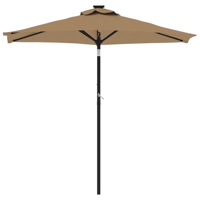 Load image into Gallery viewer, Vidaxl parasol met stalen paal 225x225x212 cm taupe