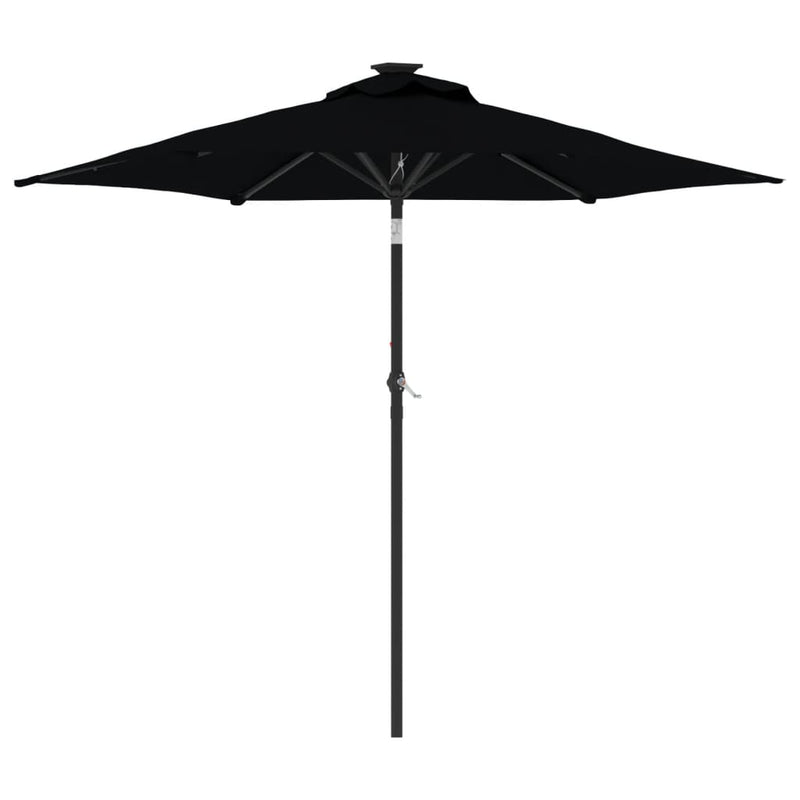 Load image into Gallery viewer, Vidaxl parasol met stalen paal 225x225x212 cm zwart
