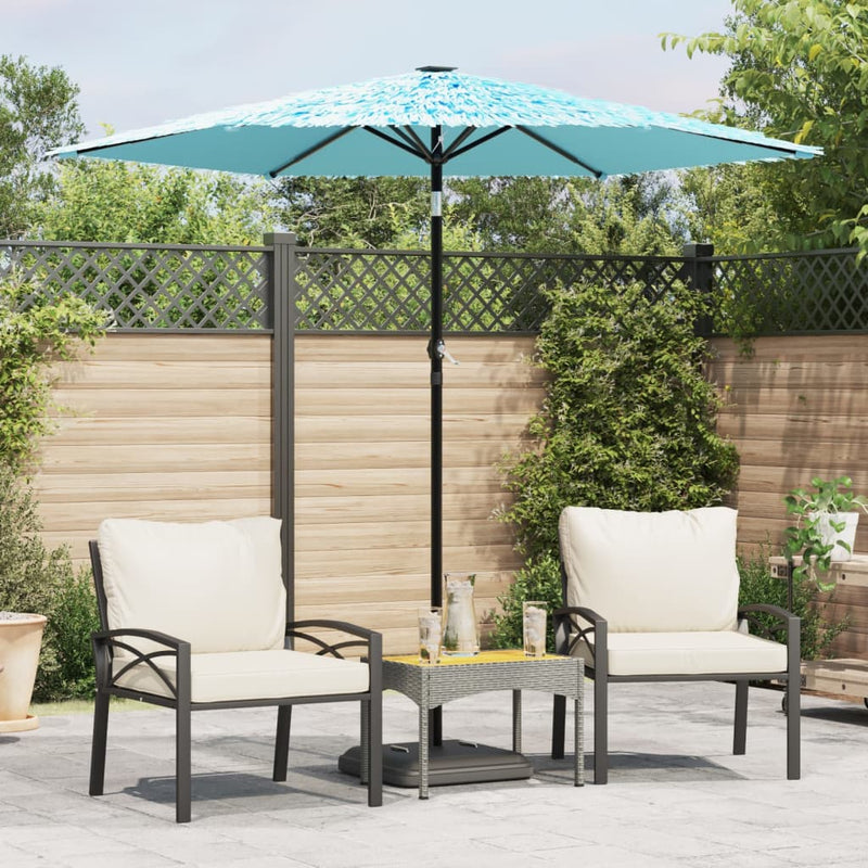 Load image into Gallery viewer, Vidaxl parasol met stalen paal 223x223x213 cm blauw