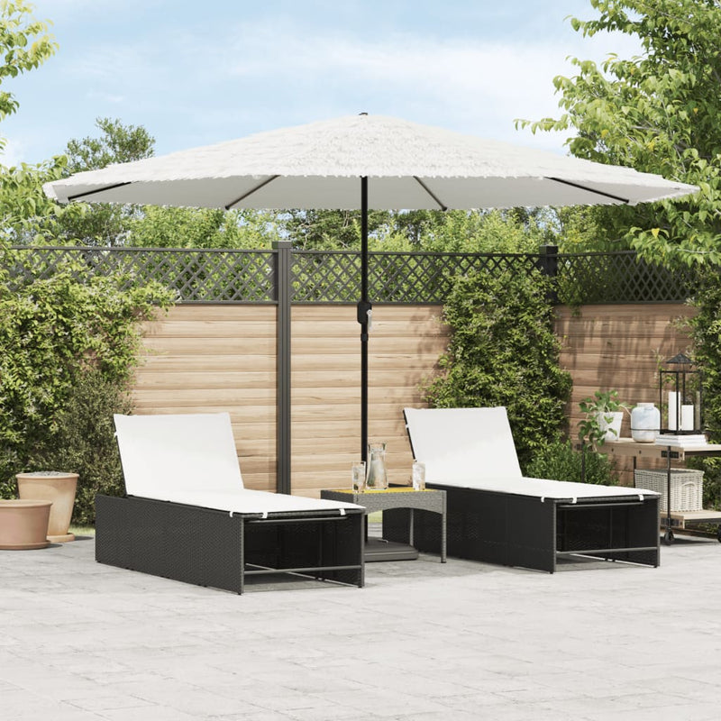 Load image into Gallery viewer, Vidaxl parasol met stalen paal 388x388x248 cm wit