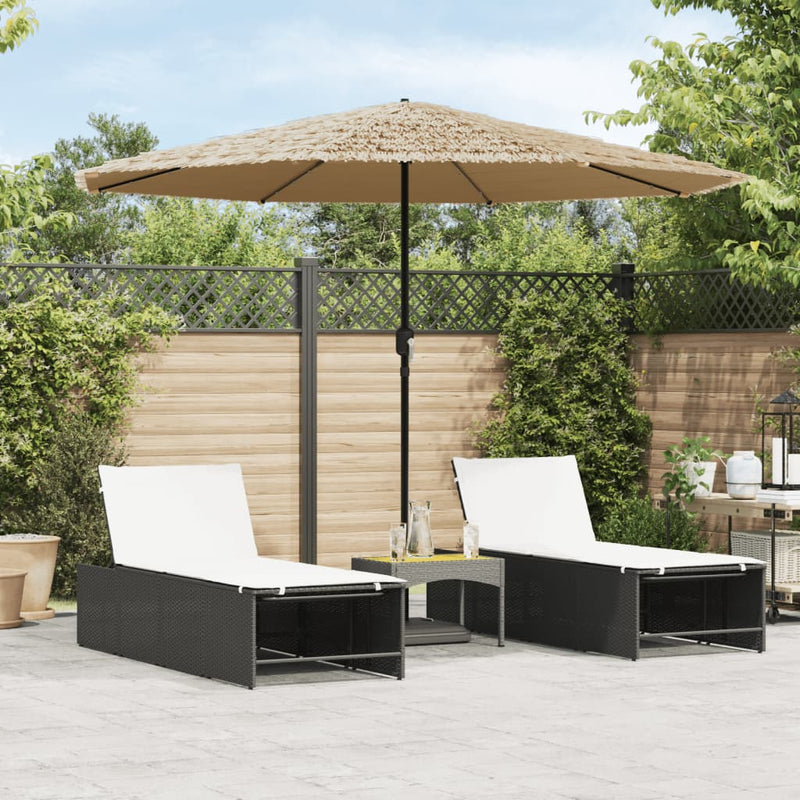 Load image into Gallery viewer, Vidaxl parasol met led's en stalen paal 324x324x247 cm bruin