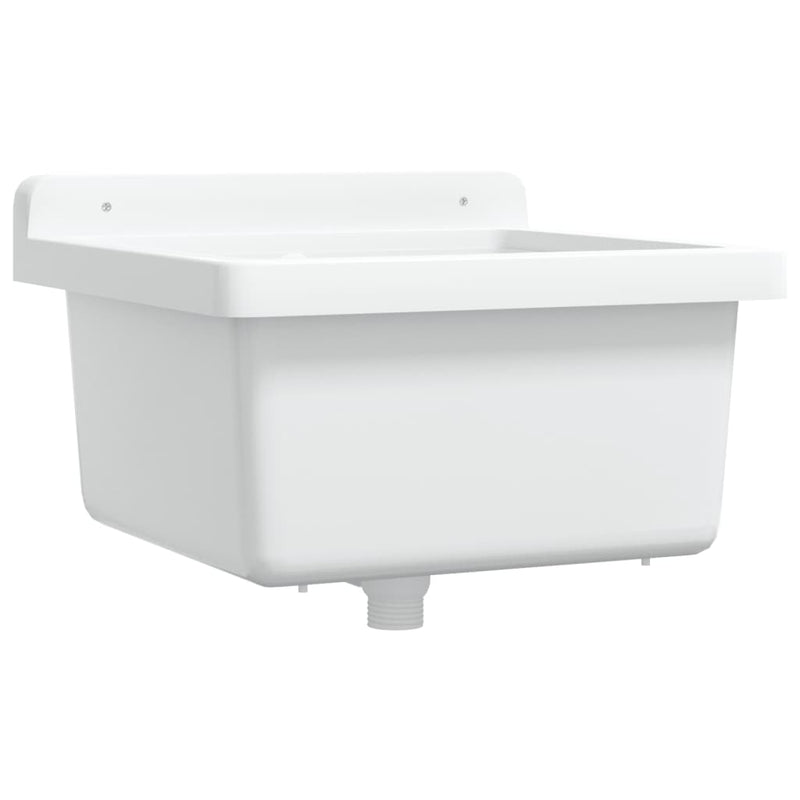 Load image into Gallery viewer, Vidaxl wasbak wandgemonteerd 40x40x24 cm hars wit