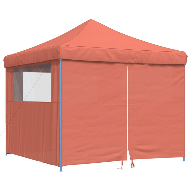 Load image into Gallery viewer, Vidaxl partytent inklapbaar pop-up met 4 zijwanden terracottakleurig
