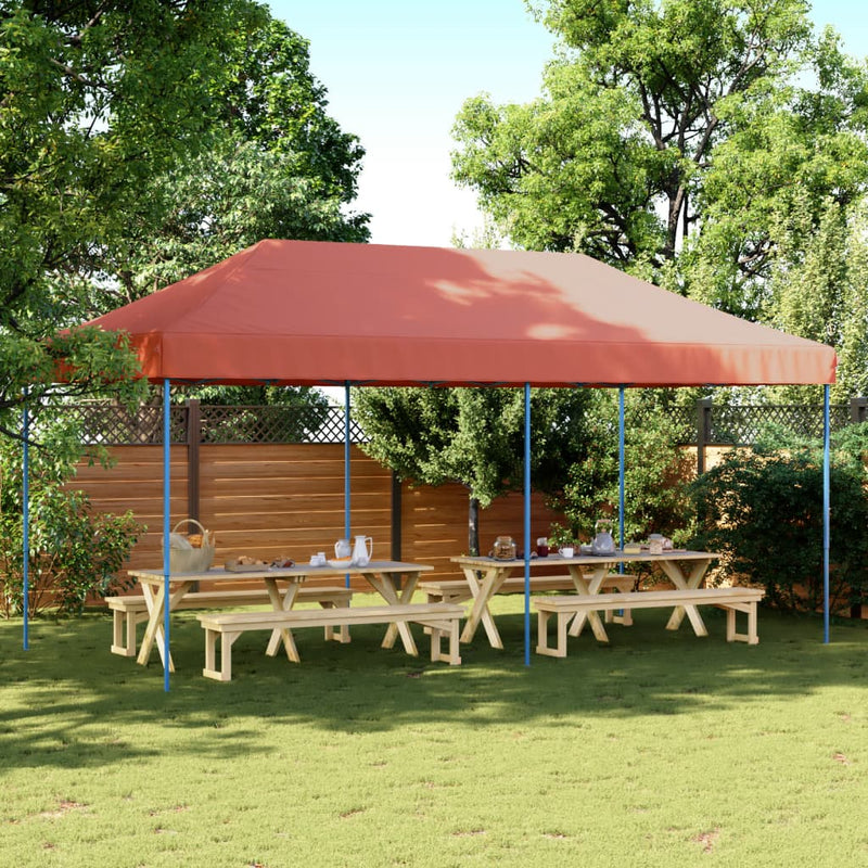 Load image into Gallery viewer, Vidaxl partytent inklapbaar pop-up 580x292x315 cm terracotta