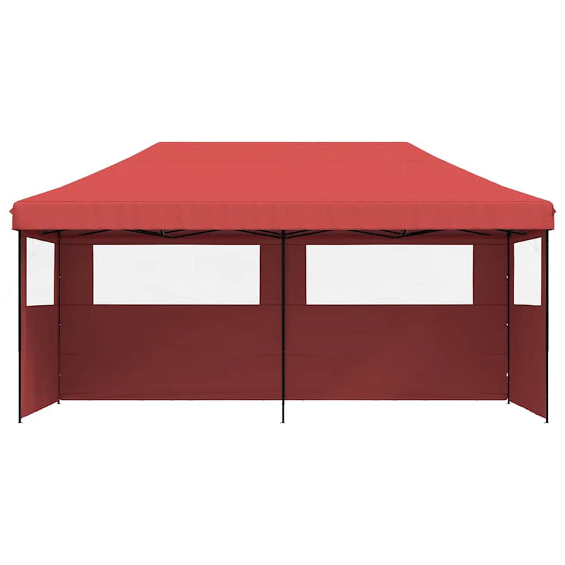 Load image into Gallery viewer, Vidaxl partytent inklapbaar pop-up met 3 zijwanden bordeauxrood
