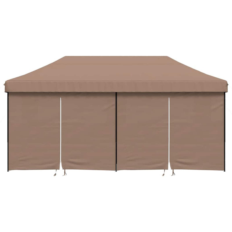 Load image into Gallery viewer, Vidaxl partytent inklapbaar pop-up met 4 zijwanden bruin