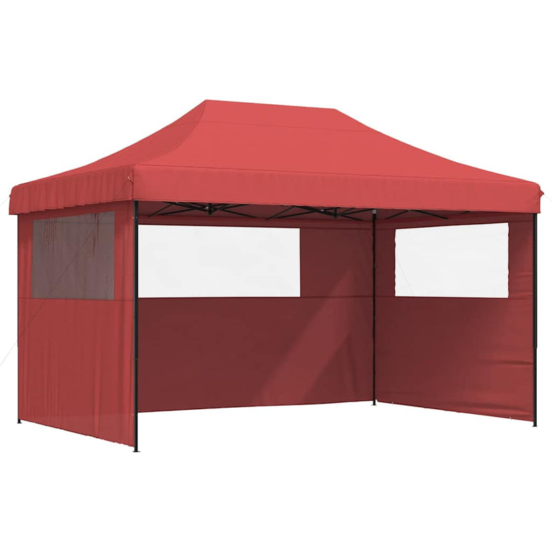 Load image into Gallery viewer, Vidaxl partytent inklapbaar pop-up met 3 zijwanden bordeauxrood
